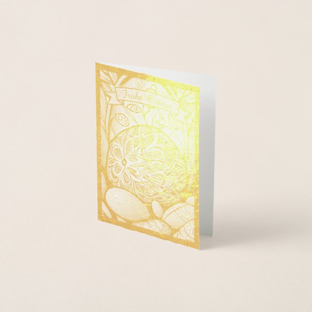 Ostermotiv monochrome Cartoon mit Ostereier 97330 Foil Card (Front)