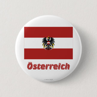 Österreich Dienstflagge mit deutschem Namen 6 Cm Round Badge