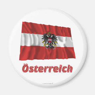 Österreich Fliegende Dienstflagge, deutscher Name Magnet