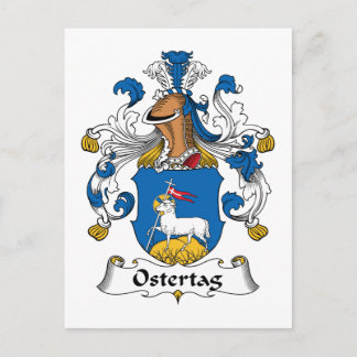 Ostertag Family Crest Postcard
