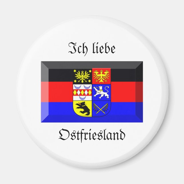 Ostfriesland Flag Gem Magnet (Front)
