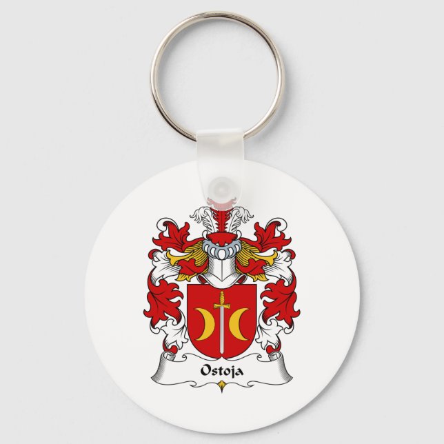 Ostoja Family Crest Key Ring (Front)