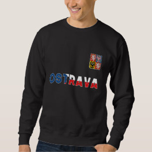 Ostrava Czech Republic Heart Flag Lion Coat Of Arm Sweatshirt