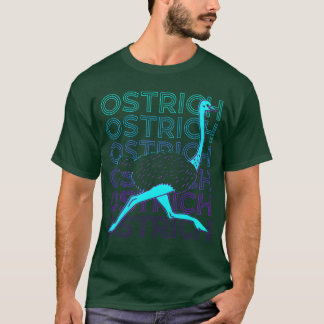 Ostrich Animal Retro friend T-Shirt