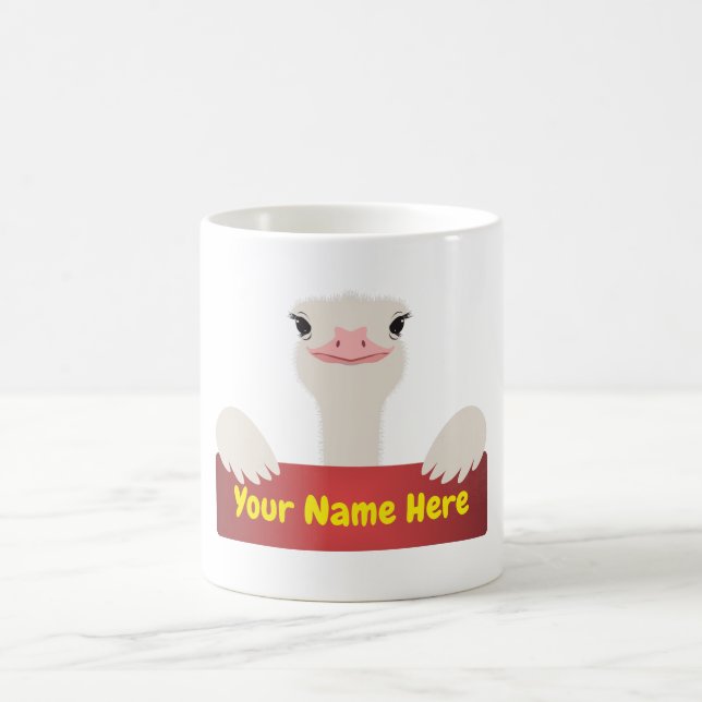 Ostrich Banner Coffee Mug (Center)