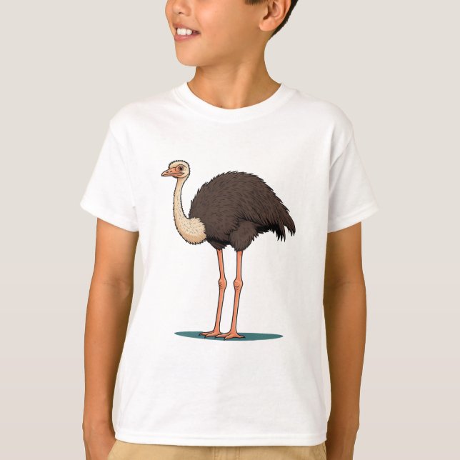 ostrich, bird, feathers picture T-Shirt (Front)