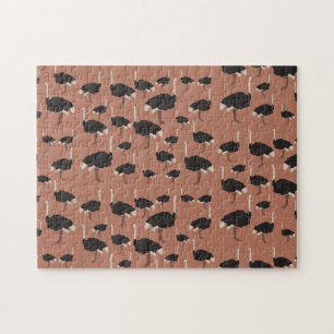 Ostrich Bird Illustration Pattern   Jigsaw Puzzle