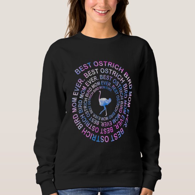 Ostrich Bird Mom Spiral Tie Dye  Mother s Day Sweatshirt (Front)