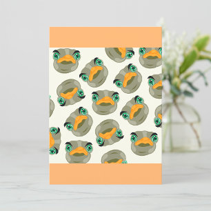Ostrich Bird Pattern Invitation