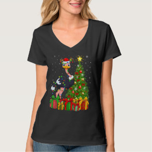 Ostrich Bird   Xmas Holiday Santa Ostrich Christma T-Shirt