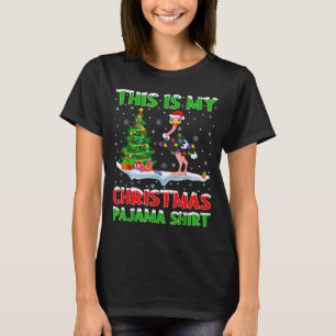 Ostrich Bird Xmas Tree Lights This Is My Christmas T-Shirt
