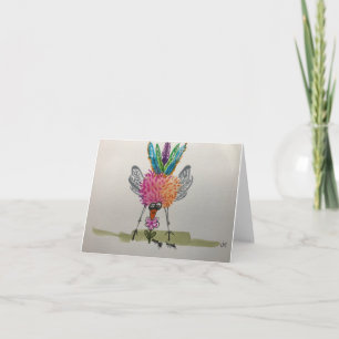 Ostrich - Blank Greeting Card
