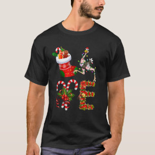 Ostrich Christmas Lights Led Santa Hat Christmas T-Shirt