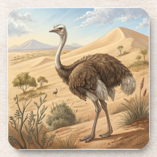 ostrich coaster (Front)