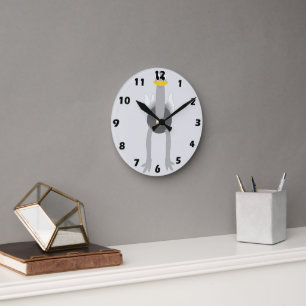 Ostrich Design Round Clock