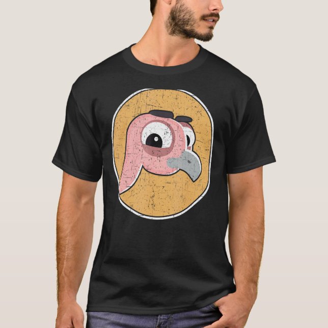 Ostrich Face Ostriches Animal  Flightless Bird T-Shirt (Front)