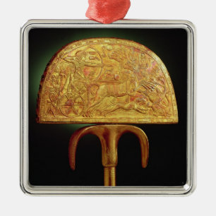 Ostrich-feather fan, from Tomb of Tutankhamun Metal Tree Decoration