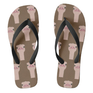 Ostrich funny face jandals