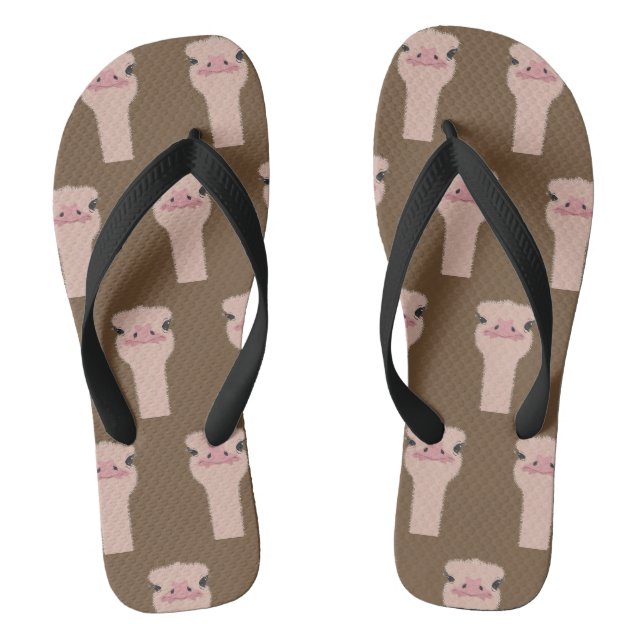 Ostrich funny face jandals (Footbed)