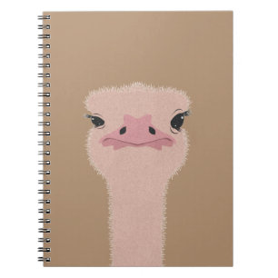 Ostrich funny face notebook
