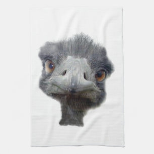 Ostrich head tea towel