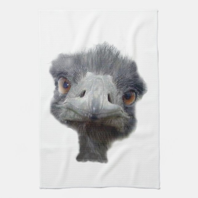 Ostrich head tea towel (Vertical)