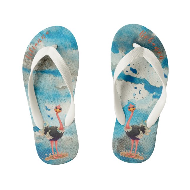 Ostrich Kid's Jandals (Footbed)