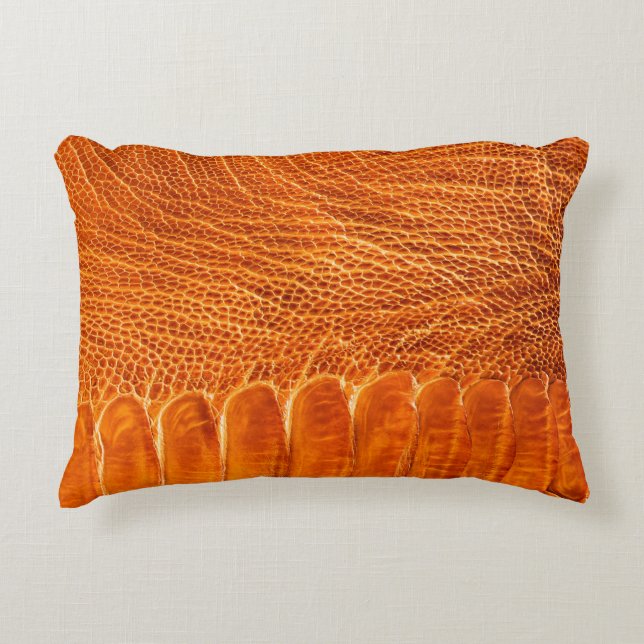 Ostrich leather texture decorative cushion (Front)