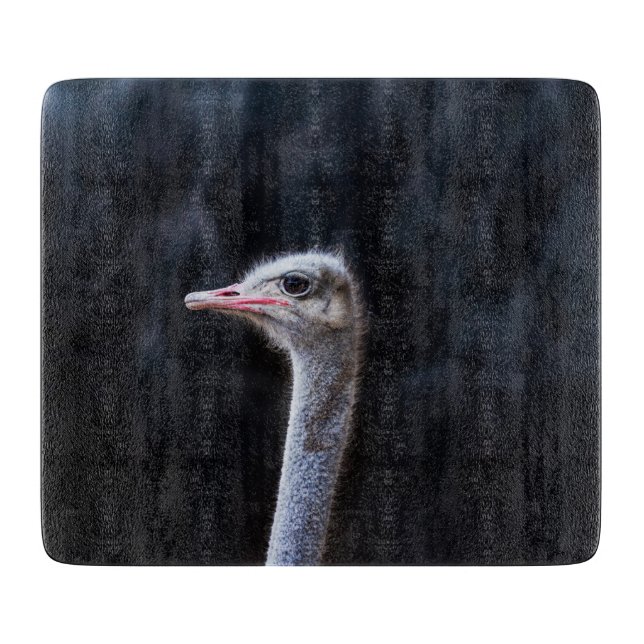 Ostrich Photography Cutting Board (Front)