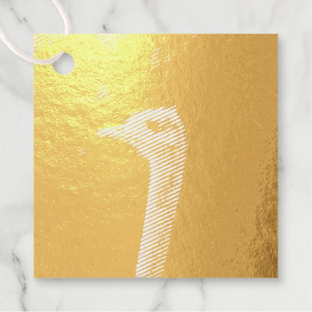Ostrich Photography Favour Tags (Front)