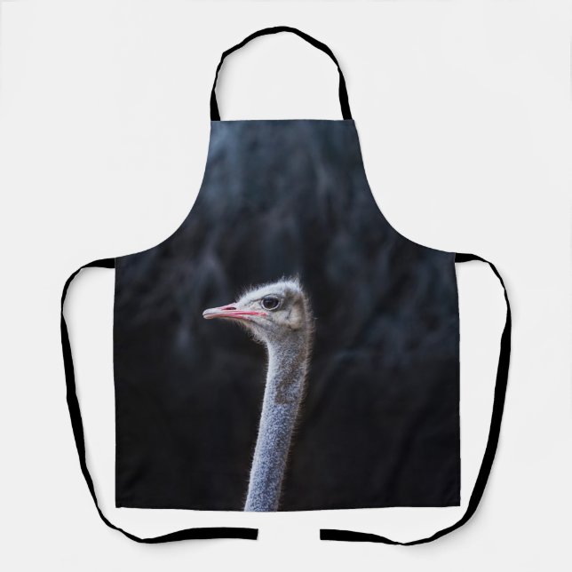 ostrich portrait  apron (Front)