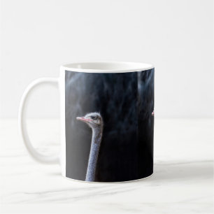 ostrich portrait coffee mug