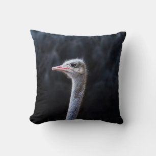 ostrich portrait cushion