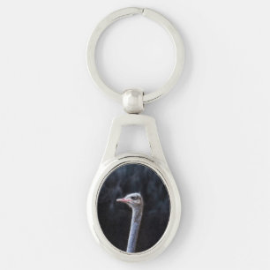 ostrich portrait key ring