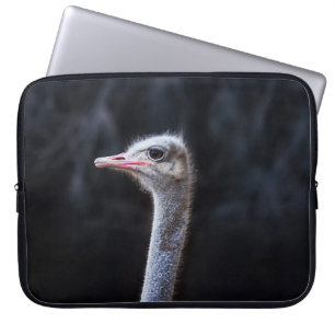 ostrich portrait     laptop sleeve