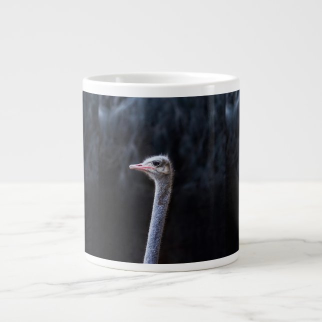 ostrich portrait   large coffee mug (Front)