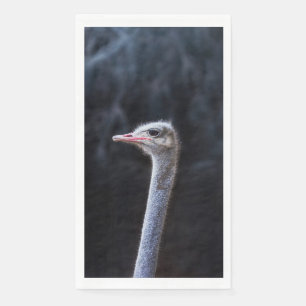 ostrich portrait napkin