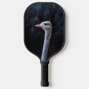 ostrich portrait pickleball paddle
