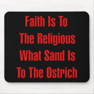 Ostrich Religion Mouse Pad