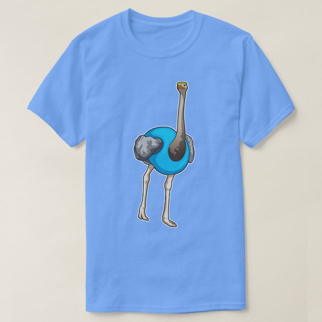 Ostrich Running Fitness T-Shirt (Design Front)