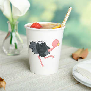 Ostrich Running Paper Cups