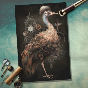 Ostrich Steampunk 1 Decoupage Paper