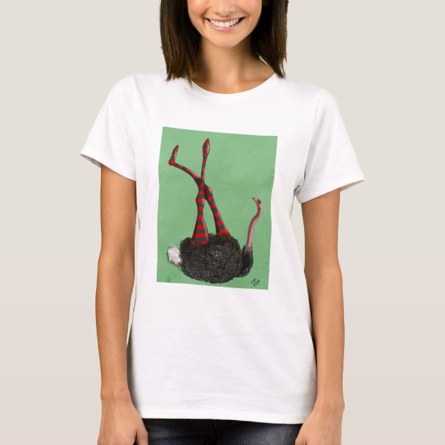 Ostrich Striped Leggings T-Shirt (Front)