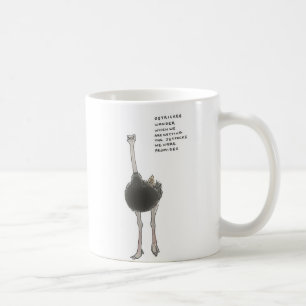 ostrich trivia coffee mug