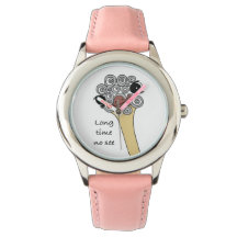 Ostrich Watch for Kids "long time no see"