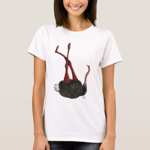 Ostrich with Striped Leggings T-Shirt