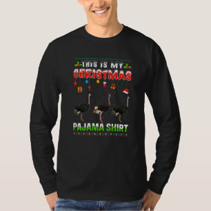 Ostrich Xmas Animals Squad This Is My Christmas Pa T-Shirt