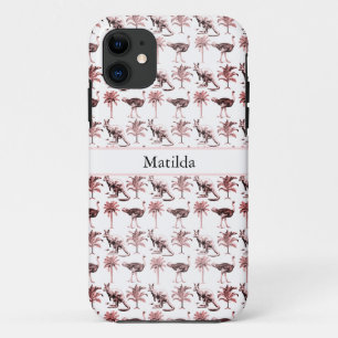 Ostriches and kangaroos, customisable  Case-Mate iPhone case