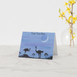 Ostriches Card