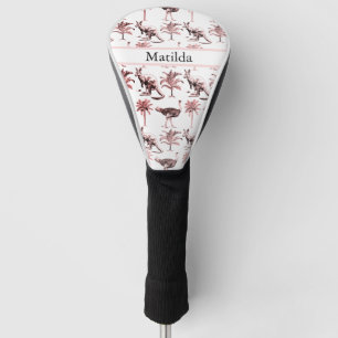 ostriches, kangaroos and palm trees customisable golf head cover